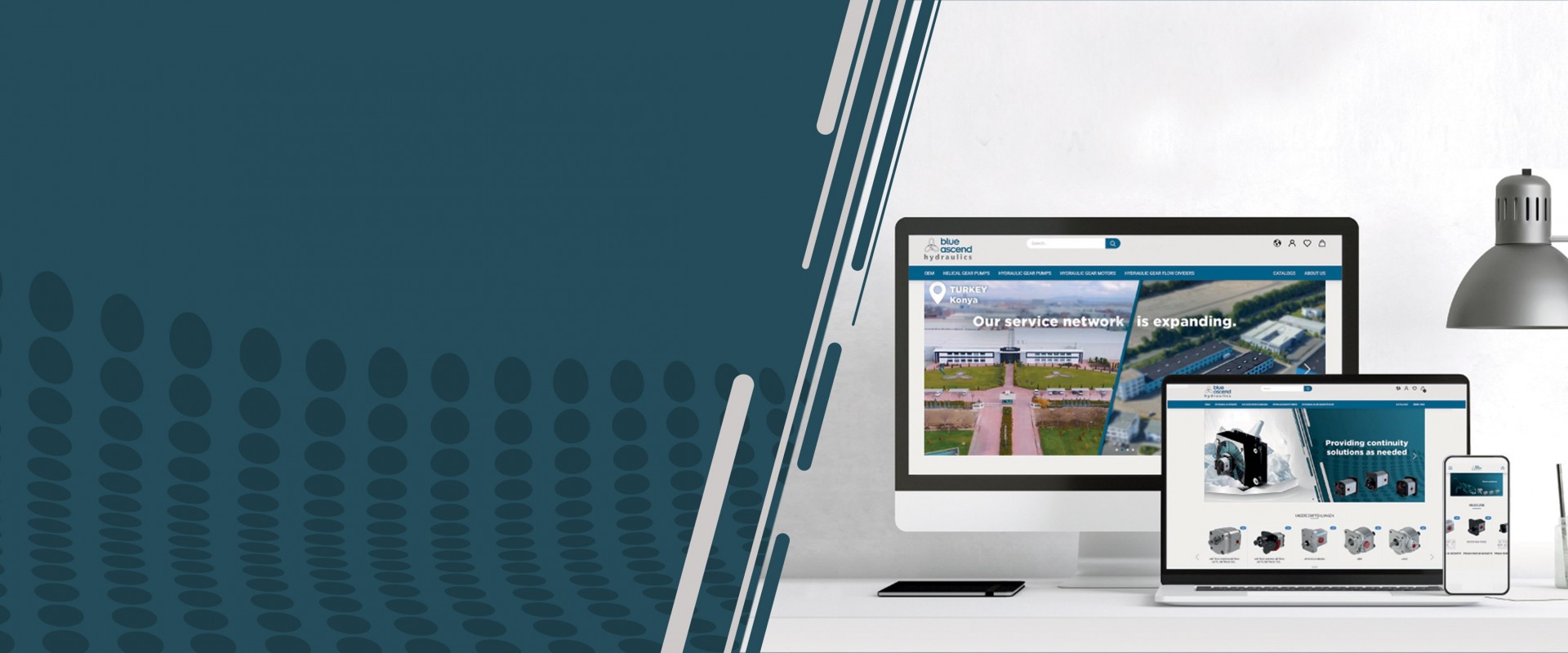 blueascend.de, bomba de engranajes alemana, motor de engranajes alemán, divisor de flujo alemán